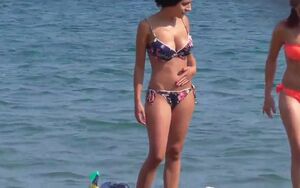 Impressive maiden on the beach
